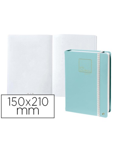 Libreta quo vadis life journal infinite dots puntos 15x21 cm 224 hojas tapa similpiel verde