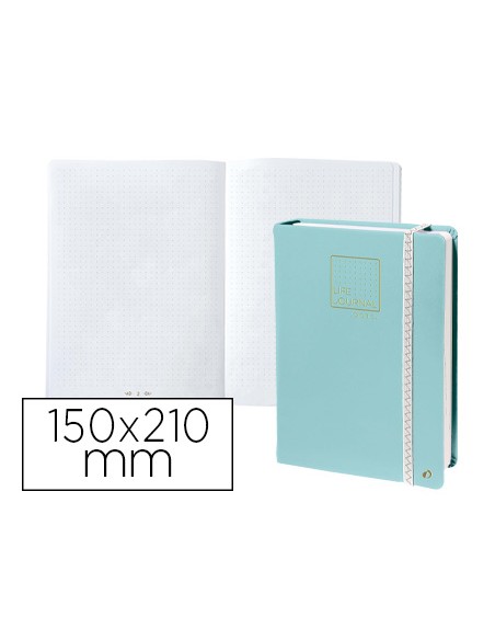 Libreta quo vadis life journal infinite dots puntos 15x21 cm 224 hojas tapa similpiel verde Libreta quo vadis life journal infinite dots puntos 15x21 cm 224 hojas tapa similpiel verde