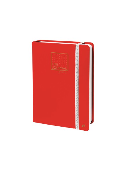 Libreta quo vadis life journal infinite dots puntos 15x21 cm 224 hojas tapa similpiel rojo