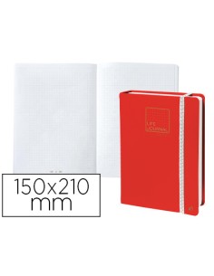Libreta quo vadis life journal infinite dots puntos 15x21 cm 224 hojas tapa similpiel rojo