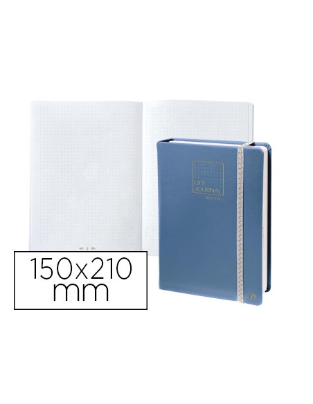Libreta quo vadis life journal infinite dots puntos 15x21 cm 224 hojas tapa similpiel azul Libreta quo vadis life journal infinite dots puntos 15x21 cm 224 hojas tapa similpiel azul