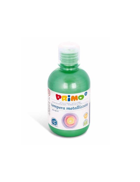 Tempera liquida primo escolar 300 ml verde metalizado
