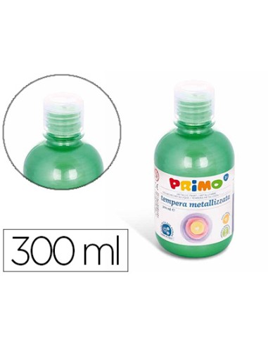 Tempera liquida primo escolar 300 ml verde metalizado