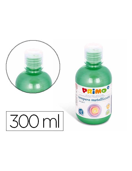 Tempera liquida primo escolar 300 ml verde metalizado