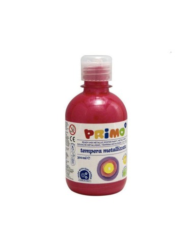 Tempera liquida primo escolar 300 ml rojo metalizado