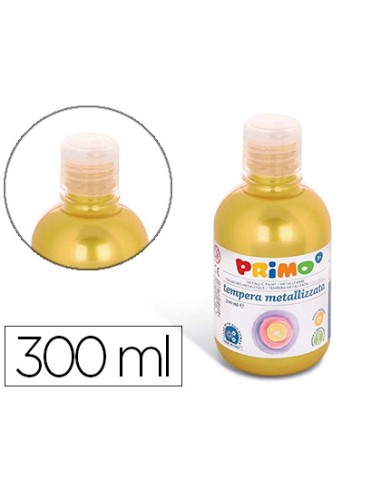 Tempera liquida primo escolar 300 ml amarillo metalizado