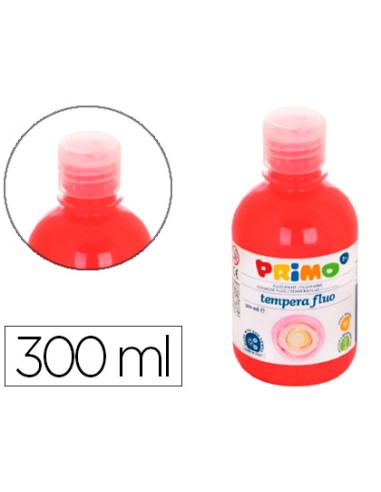 Tempera liquida primo escolar 300 ml rojo fluorescente