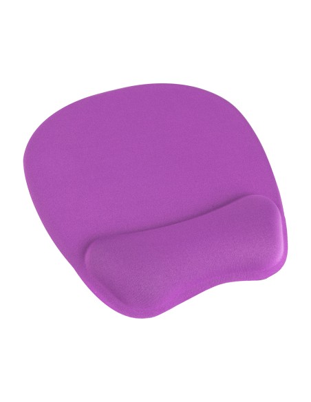 Alfombrilla para raton q connect con reposamunecas ergonomico de gel color violeta 225xx240x20 mm
