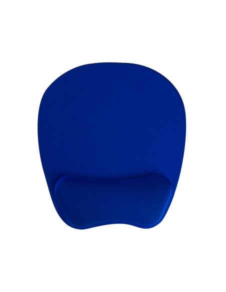 Alfombrilla para raton q connect con reposamunecas ergonomica de gel color azul 225x240x20 mm
