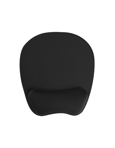Alfombrilla para raton q connect con reposamunecas ergonomica de gel color negro 225x240x20 mm