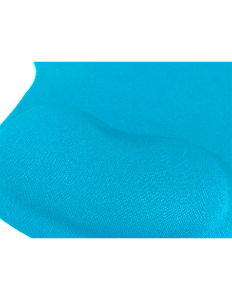 Alfombrilla para raton q connect reposamunecas de gel color turquesa 190x230x20 mm