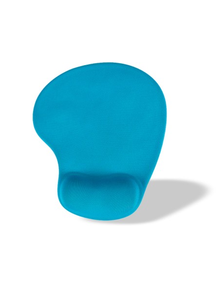 Alfombrilla para raton q connect reposamunecas de gel color turquesa 190x230x20 mm