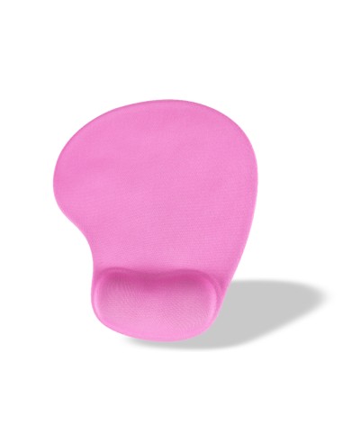 Alfombrilla para raton q connect reposamunecas de gel color rosa 190x230x20 mm