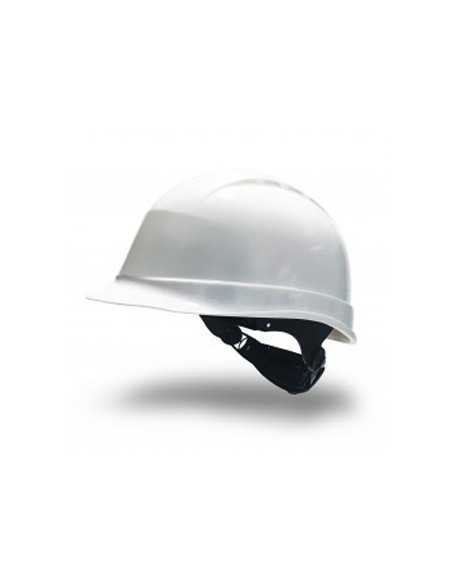 Casco faru de proteccion polietileno con ruleta y atalaje 6 puntos ventilado color blanco