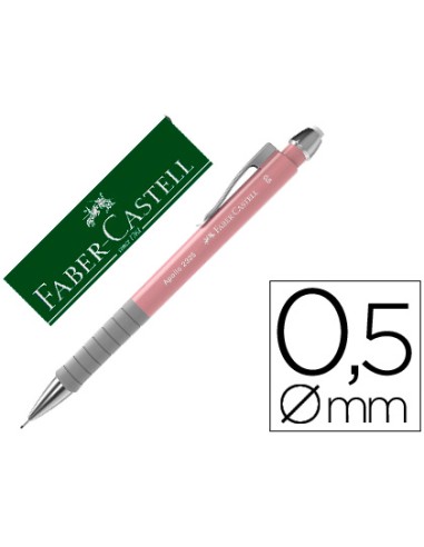 Portaminas faber castell 05 mm apollo retractil color rosa claro