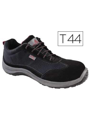 Zapatos de seguridad deltaplus asti piel de serraje afelpado suela de composite negro talla 44