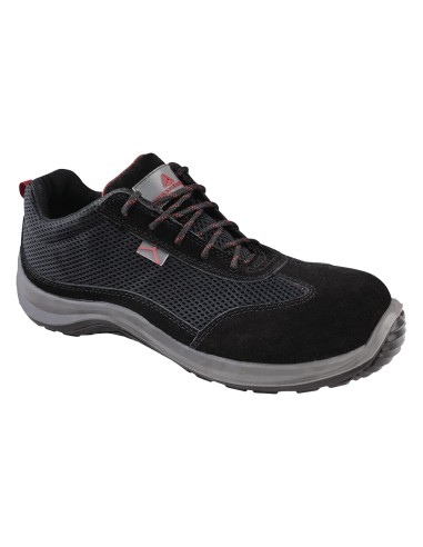 Zapatos de seguridad deltaplus asti piel de serraje afelpado suela de composite negro talla 39
