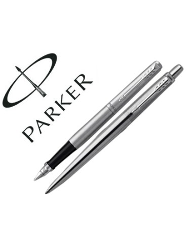 Juego parker duo jotter acero ct boligrafo pluma