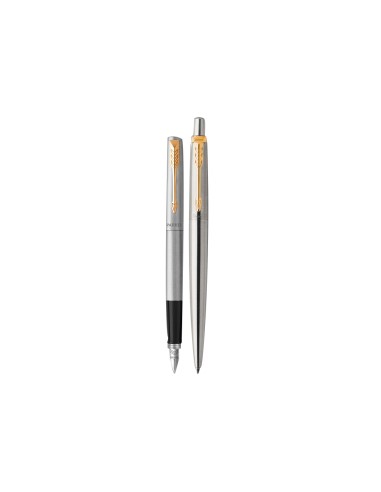 Juego parker duo jotter acero gt boligrafo pluma