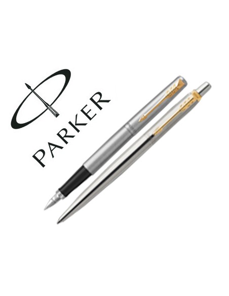 Juego parker duo jotter acero gt boligrafo pluma