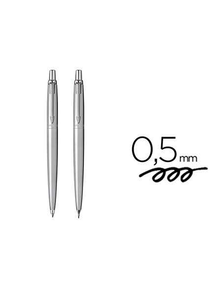 Juego parker jotter duo acero ct boligrafo portaminas