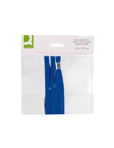 Identificador q connect con cordon plano azul a6 154x127 mm apertura superior