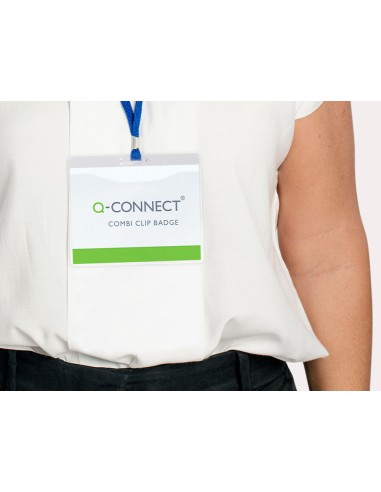 Identificador q connect con cordon plano azul a6 154x127 mm apertura superior