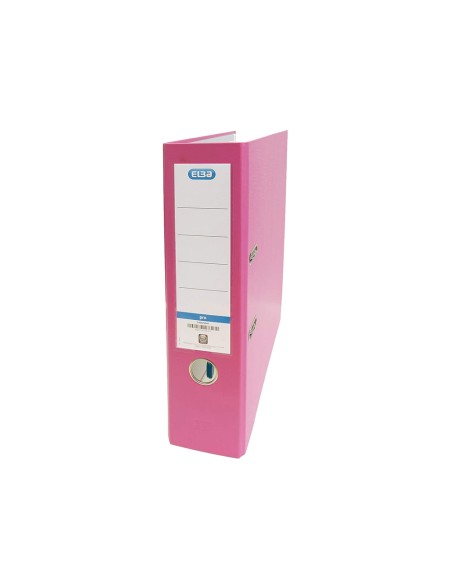 Archivador de palanca elba carton forrado pvc con rado top folio lomo 80 mm rosa