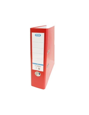Archivador de palanca elba carton forrado pvc con rado top folio lomo 80 mm rojo