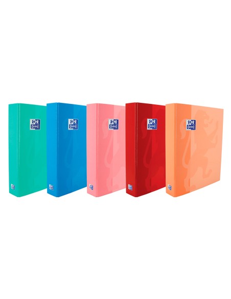 Carpeta de anillas oxford school din a4 tapa extradura 4 anillas 40 mm colores tendencias surtidos surtidos