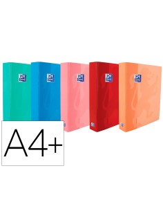 Carpeta de anillas oxford school din a4 tapa extradura 4 anillas 40 mm colores tendencias surtidos surtidos