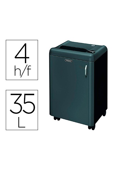Destructora de documentos fellowes 1050hs capacidad de corte 4 hojas seguridad p7 papelera 35 l