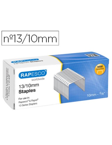 Grapas rapesco galvanizada 13 10 caja de 5000 unidades