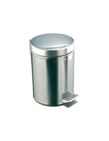 Papelera con pedal acero inoxidable brillo 20 l 435x295x350 mm