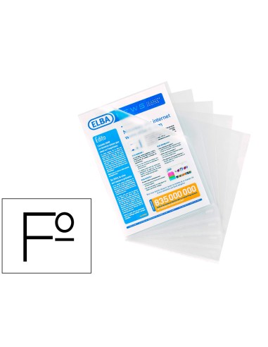 Carpeta dossier unero elba standard folio plastico 140 mc piel naranja caja de 100 unidades