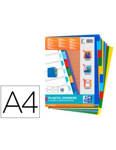 Separador elba plastico 120 mc din a4 11 taladros 10 posiciones colores surtidos