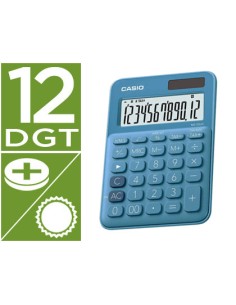 Calculadora casio ms 20uc bu sobremesa 12 digitos tax color azul