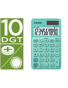 Calculadora casio sl 310uc gn bolsillo 10 digitos tax tecla color verde