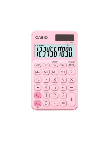 Calculadora casio sl 310uc pk bolsillo 10 digitos tax tecla doble cero color rosa Calculadora casio sl 310uc pk bolsillo 10 digitos tax tecla doble cero color rosa