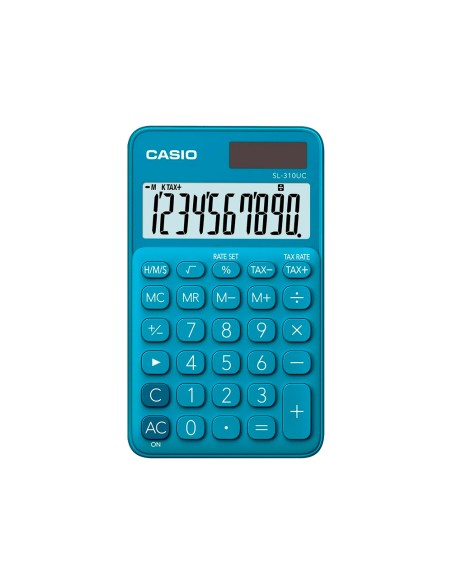 Calculadora casio sl 310uc bu bolsillo 10 digitos tax tecla color azul Calculadora casio sl 310uc bu bolsillo 10 digitos tax tecla color azul