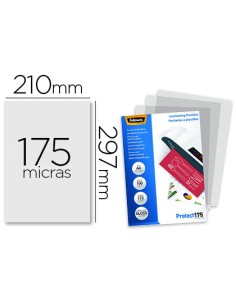 Bolsa de plastificar fellowes brillo din a4 175 mc pack 100 unidades