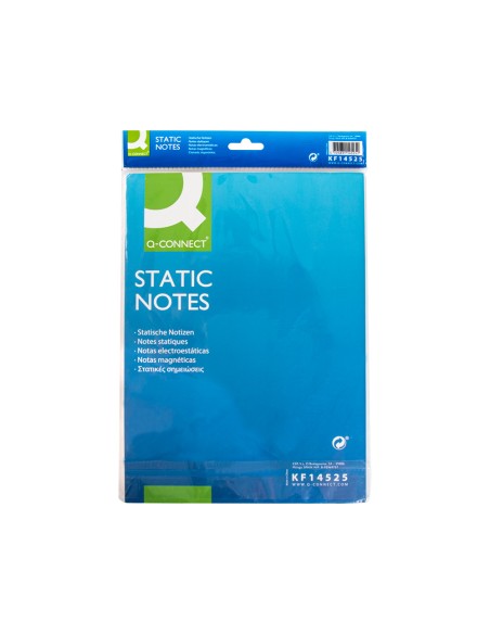 Bloc de notas electrostaticas quita y pon q connect 210x297mm 100 hojas 5 colores fluorescentes