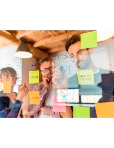 Bloc de notas electrostaticas quita y pon q connect 70x100 mm 100 hojas 5 colores fluorescentes