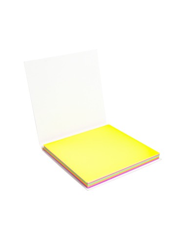 Bloc de notas electrostaticas quita y pon q connect 70x70 mm 100 hojas 5 colores fluorescentes