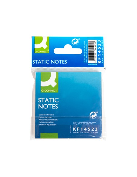 Bloc de notas electrostaticas quita y pon q connect 70x70 mm 100 hojas 5 colores fluorescentes