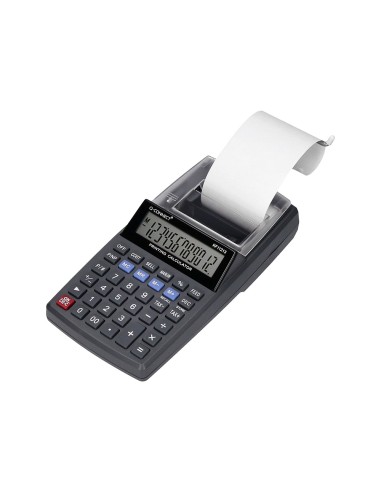 Calculadora q connect impresora pantalla papel kf11213 12 digitos tinta azul