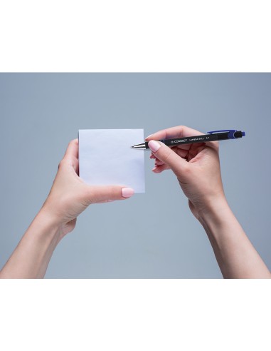 Boligrafo q connect retractil con grip 07 mm color azul