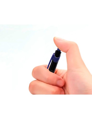Boligrafo q connect retractil con grip 07 mm color azul