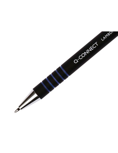 Boligrafo q connect retractil con grip 07 mm color azul