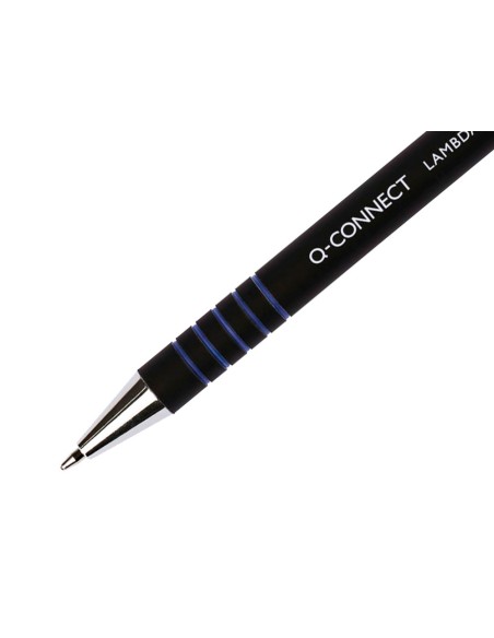 Boligrafo q connect retractil con grip 07 mm color azul